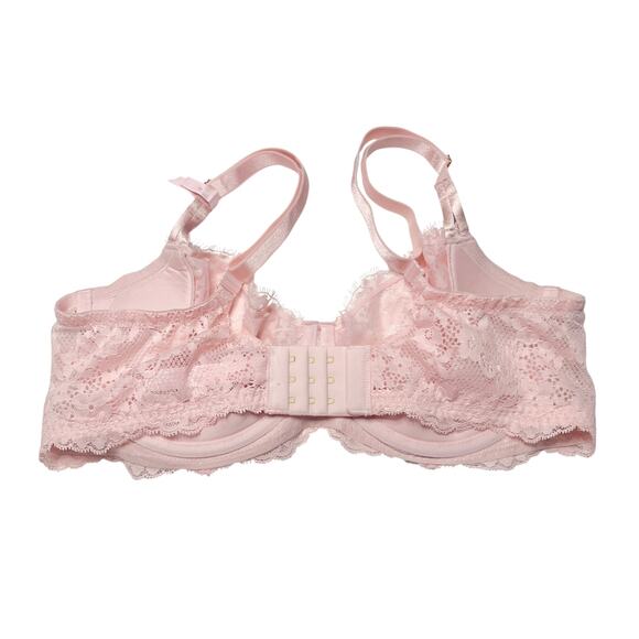 Victoria's Secret Wicked Unlined Lace Balconette Bra Purest Pink Size 38D - Picture 2 of 3